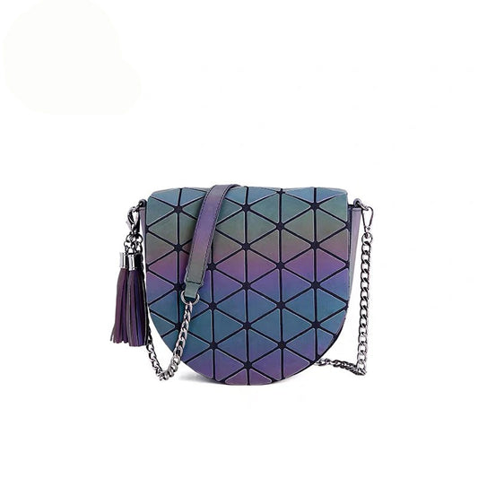 Personalized Ladies Diagonal Luminous Laser Handbags